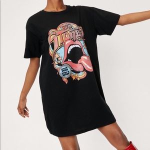 Some Girls Rolling Stones Graphic T-Shirt Dress size 12 new without tags